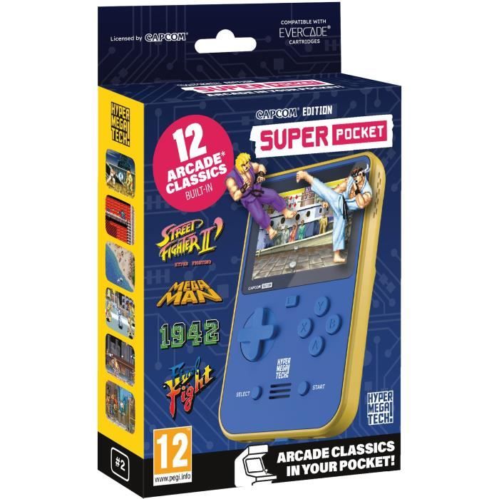 Console rétrogaming - JUST FOR GAMES - Capcom Super Pocket - 12 jeux classiques intégrés - Compatible Evercade