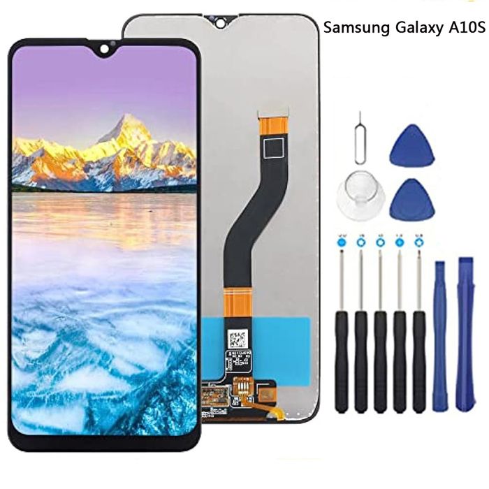 Écran LCD Samsung Galaxy A10S SM-A107F vitre tactile lcd Sans châssis Taille 6,2 NOIR + Kit outils + colle B7000