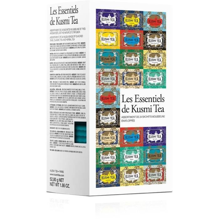 KUSMI TEA Coffret Les Essentiels - 24 sachets - 52,8 g