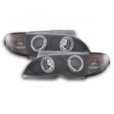 Paire de feux phares avant BMW Serie3 E46 Berline , Break de 2002 a 2005 Noir