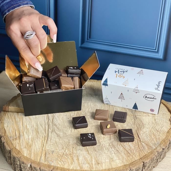 BALLOTIN DE BONBONS DE CHOCOLATS FINS PRALINES CHOCOLAT DE NOEL - CHOCOLAT NOEL ARTISANAL