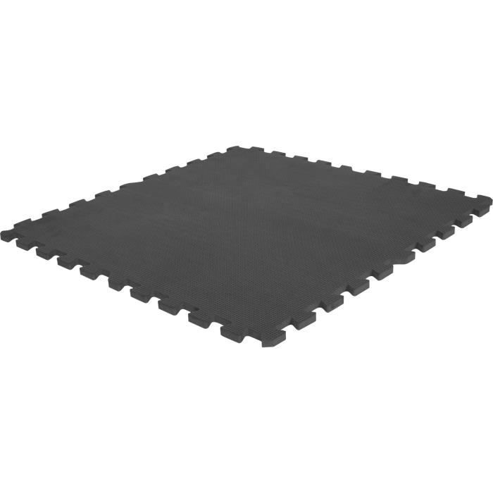 8 dalles carrées de protection - 1,2 cm d'épaisseur - Couleur noir
