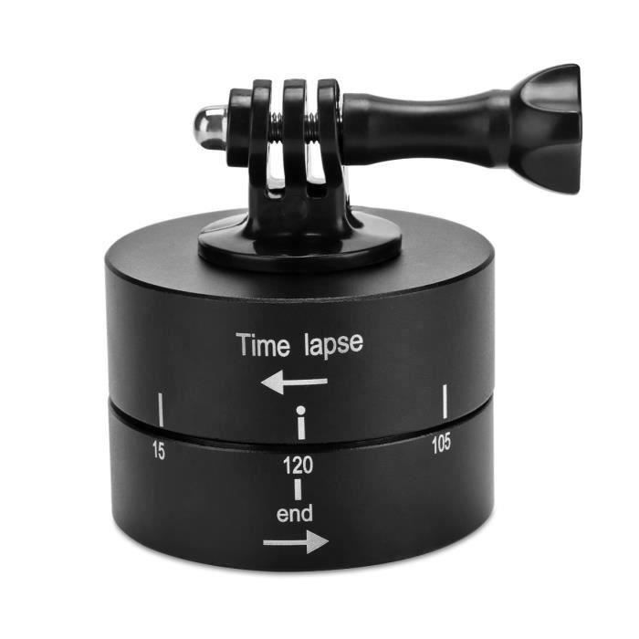 Accéléré stabilisateur Trépied 360 degrés 120 minutes Panning rotation Panorama tête Timelapse pour GoPro & Action Caméras