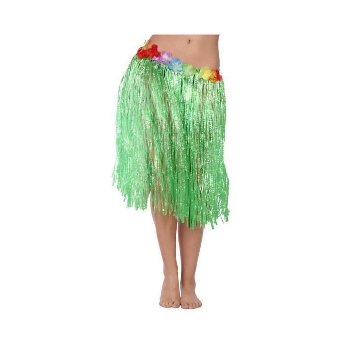 Jupe hawaïenne 41 cm Verte (Lot de 3)
