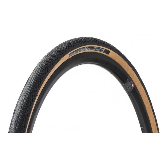 Pneu vélo - GRAVEL - HUTCHINSON - OVERIDE - 700x38C (38-622) - Noir beige - TUBELESS READY