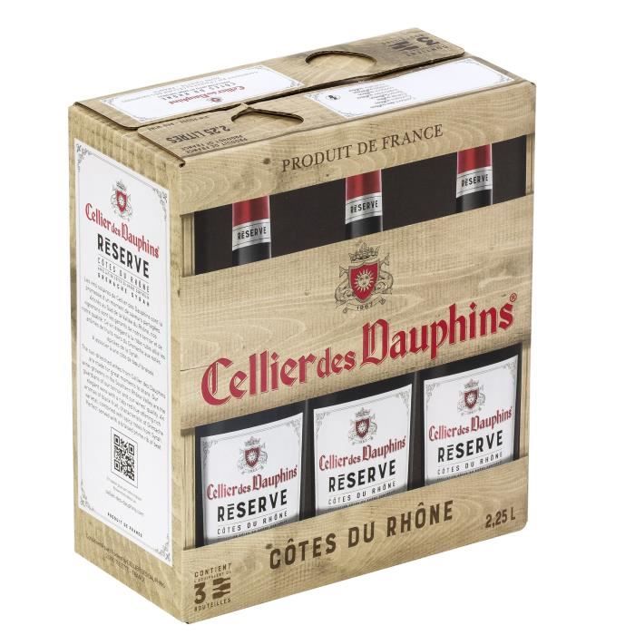 Cellier des Dauphins Réserve Côtes du Rhône - Vin rouge de la Vallée du Rhône - BIB 2,25 L