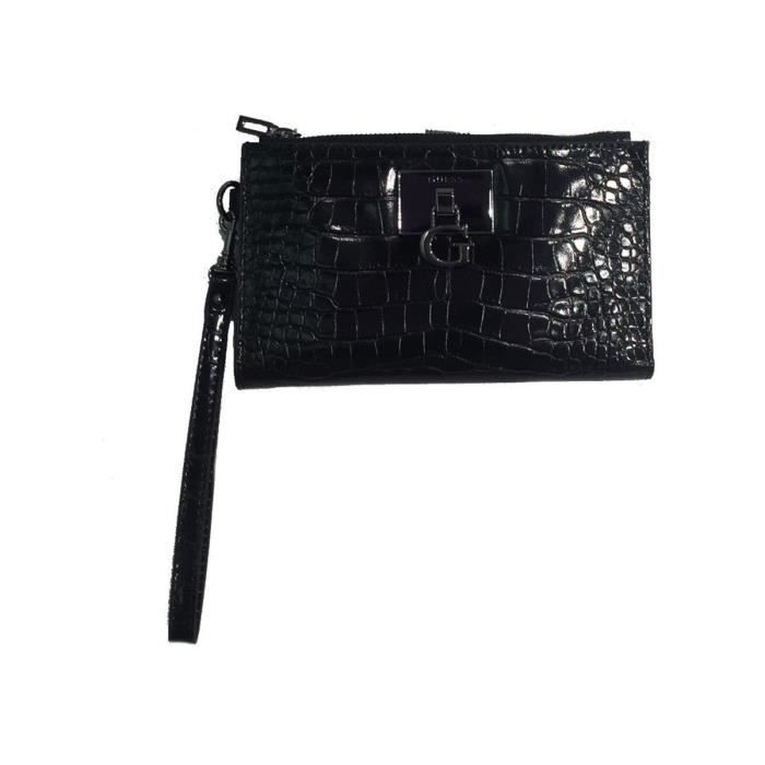portefeuilles / porte-monnaie stephi slg dbl zip femme guess swsm78 75570 Noir