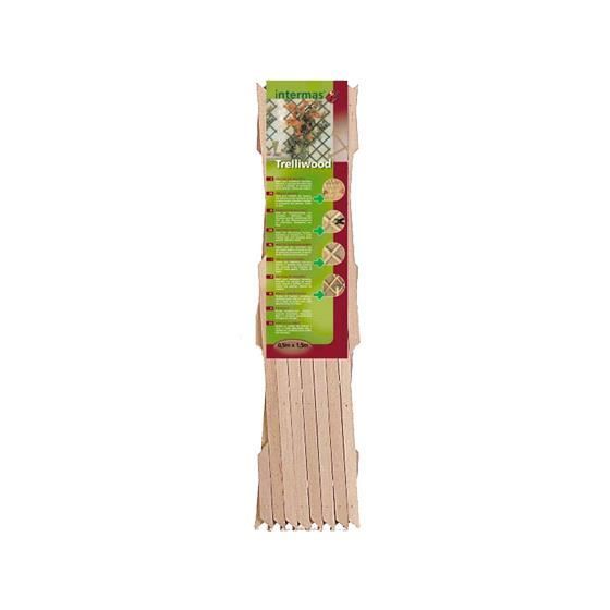 Treillis extensible en bois -Trelliwood- - 1 x 3 m - Bois naturel