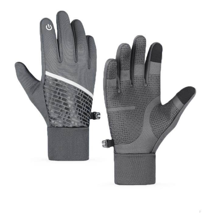 Gants de Cyclism,Gants Hiver Homme Gants Femme Tactile Smartphone, Gant Tactile Antidérapant Coupe-Vent Étanche Anti Froid