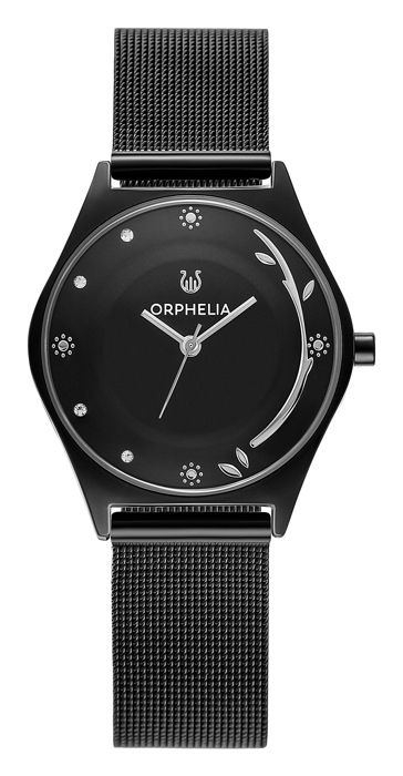 ORPHELIA - Montre Femmes - Quartz - Analogique - Bracelet en Acier inoxydable - Noir - OR12602