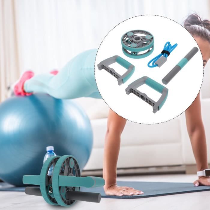 1PC Two-Wheeled AB Rouleau ABDominal Massage Roller Formateur musculaire appareil abdo - planche abdo fitness - musculation