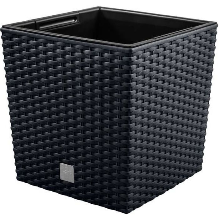 Prosperplast Pot de fleurs avec insert de 8L Rato Low DRTS225L anthracite