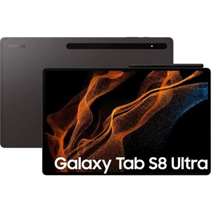 Tablette tactile - SAMSUNG Galaxy Tab S8 Ultra - 14.6" - RAM 12Go - Stockage 256Go - Anthracite - 5G - S Pen inclus