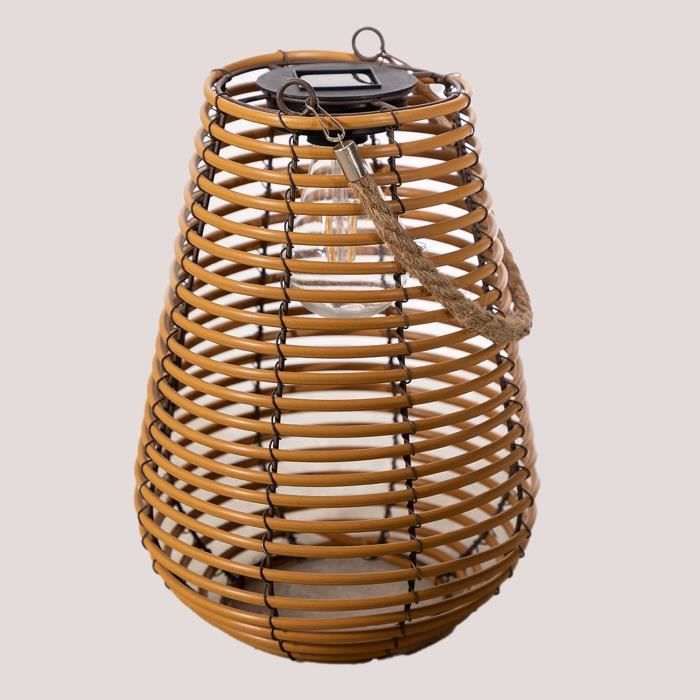 SKLUM Lampe de table solaire à LED d'extérieur Fenri Brun Praliné