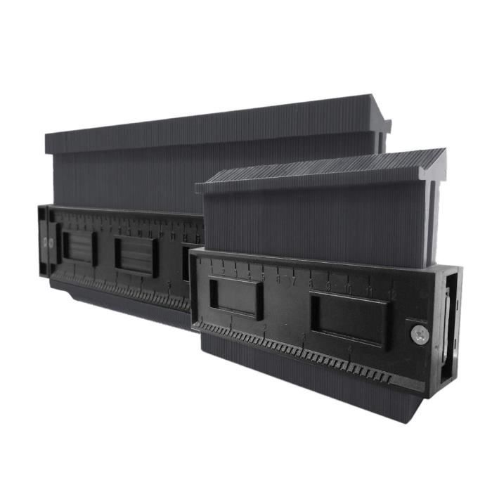 Duplicateur de Jauge de Contour 2 PièCes, Jauge de Profil en Plastique, Duplicateur de Forme de 5 Pouces et 10 Pouces pour Coins et