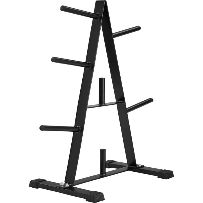 TECTAKE Rack de Rangement pour Poids - 7 Branches - en Acier 67 cm x 38,5 cm x 91 cm