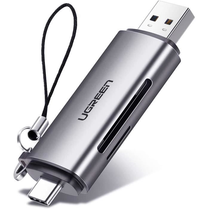 Lecteur de Carte USB Type C Lecteur de Carte Mémoire SD Micro SD USB 3.0 Adaptateur Carte