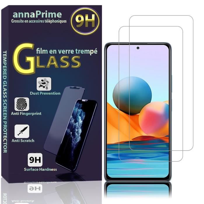 Pour Xiaomi Redmi Note 10 Pro Max 6.67-: Lot - Pack de 2 Films de protection écran Verre Trempé