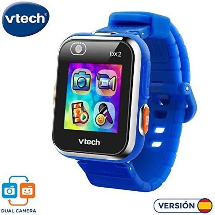 VTech Kidizoom Smart Watch DX2 montre intelligente pour enfants avec Double appareil photo Estandar bleu, 80-193822 80-18252