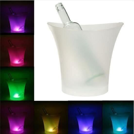 ZV23820-YOYOO 5L 7 Couleurs LED RVB Lumière Changeante Seau À Glace Champagne Vin Boissons Boissons De Froid de la Bière Bar Parti