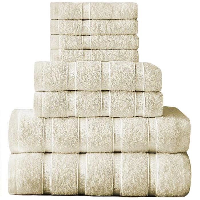 Lot De 4 Draps De Bain Extra Larges -Serviettes En Coton Égyptien - Lot