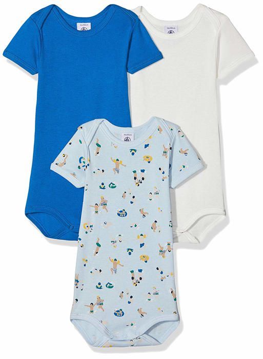 Petit Bateau Bebe Garcon Lot De 3 Bodies Petit Bateau Sans Manches - Garçon Body Petit Bateau 24 Mois