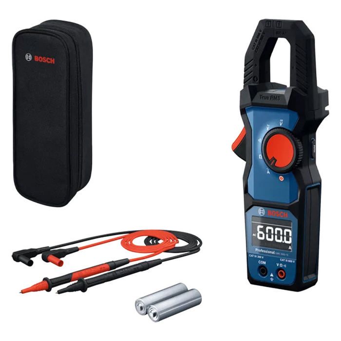Pince ampèremétrique BOSCH Professional GMC 600-15 - 600 A 600 V 40 MΩ - TRMS - CAT III 600 V - IP54