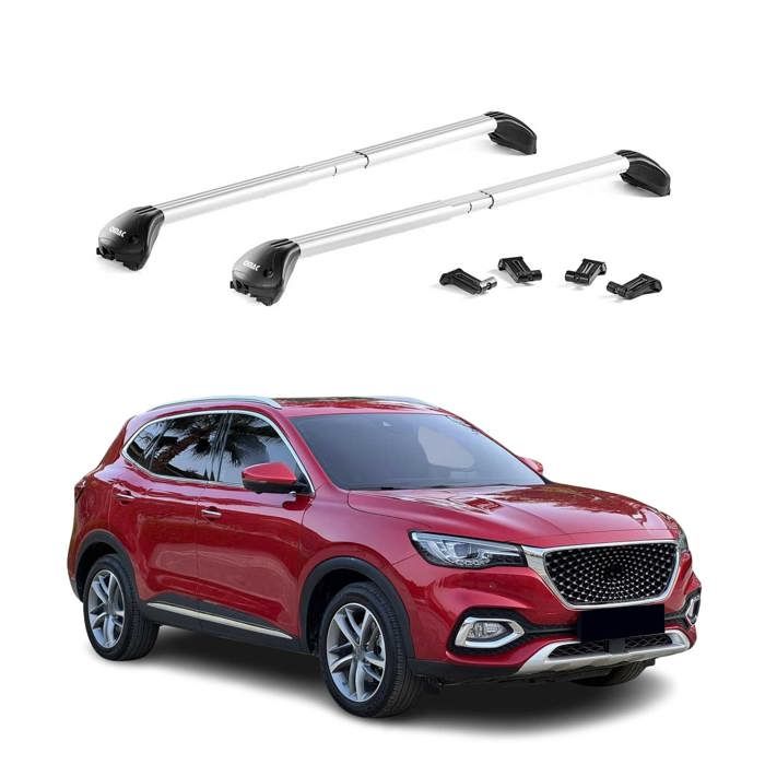 Barres De Toit OMAC Pour MG EHS 2018-2025 – Alu Argenté, Fixation TÜV, Pour Vélos, Skis, Coffres