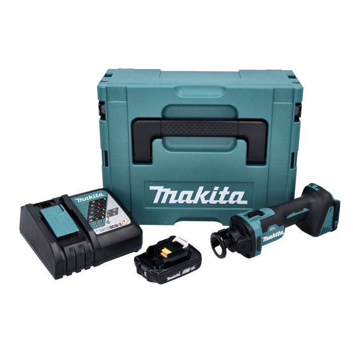 Makita DCO 181 RA1J Trancheuse rotative sans fil 18 V 32000 trmin Brushless + 1x batterie 2 0 Ah + chargeur + Makpac - vue 2