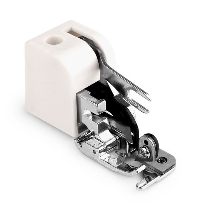 Pied-de-biche pour surjeteuse coupe latrale Machine coudre pied-de-biche pieds de presse linge lit Couleur assortie PIED DE BICHE