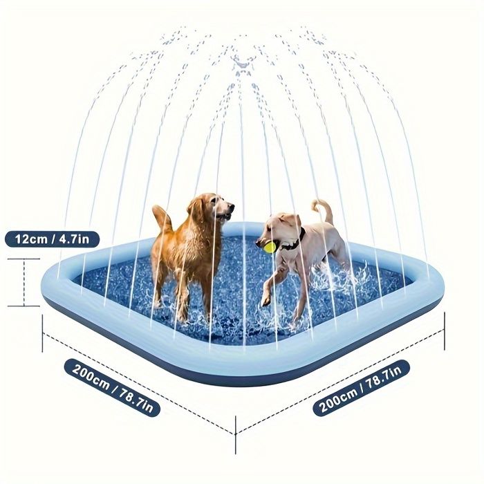 Meilleurs prix pour 200CM Multicolore Confort Quotidien Tapis Eau Extra Large pour Chiens Piscine pour Enfants - Pliable Antidrapant Multicolo FAUTEUIL