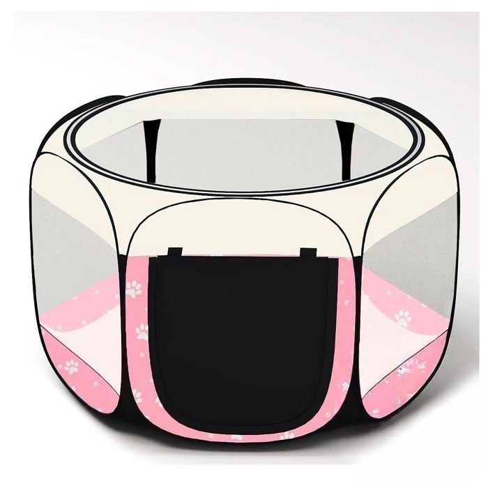 Comparer les prix de Parc Portable Pliable pour Animaux de Compagnie Cage pour Chat Tente pour Animaux de Compagnie et Chiot (Rose L)