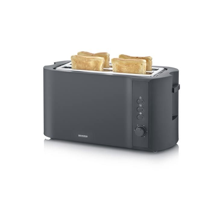 SEVERIN Grille pain automatique 1 Grille pain compact 2 fentes jusqu'à 4 tranches Toaster électrique avec réglage du degré de brunissage & fonction décongélation AT 2591 - vue 8