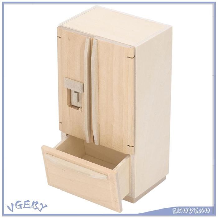 Doll House Réfrigérateurs, Doll Fridge | Miniature 1:12 Home Frigo Decor | Scène de Jeu de Simulation, Produits de Cuisine, Accessoires de Maison de pour la décoration