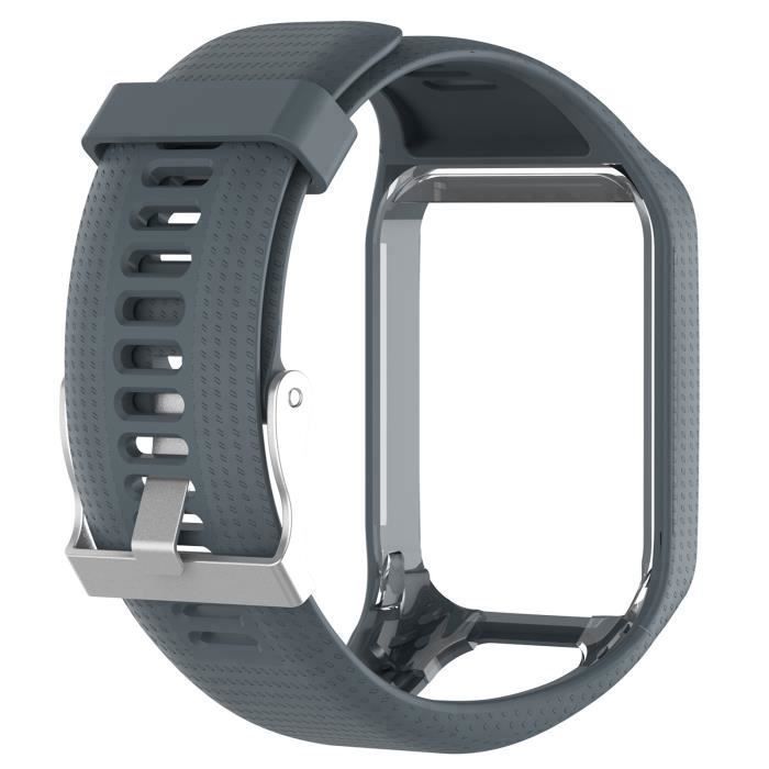 Bracelet de rechange - TomTom - Spark 3 - TPE Premium - Résistant à leau - Gris
