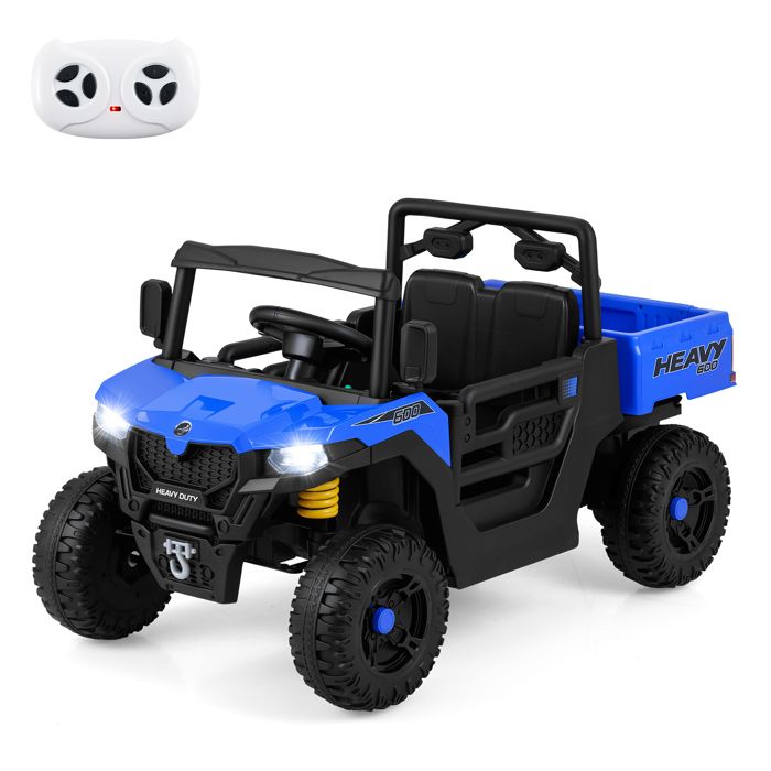 COSTWAY Voiture Électrique 12V/7 Ah pour Enfants Télécommande & Benne LED & Musique & Klaxon Démarrage Lent 3-8 Ans 30 kg Bleu COSTWAY Voiture Électrique 12V/7 Ah pour Enfants Télécommande & Benne LED & Musique & Klaxon Démarrage Lent 3-8 Ans 30 kg Bleu