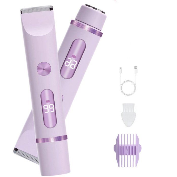 Rasoir 2 en 1 pour femme - Rasoir électrique - Tondeuse maillot - Étanche - Épilateur - Tondeuse pour femme - Avec affichage