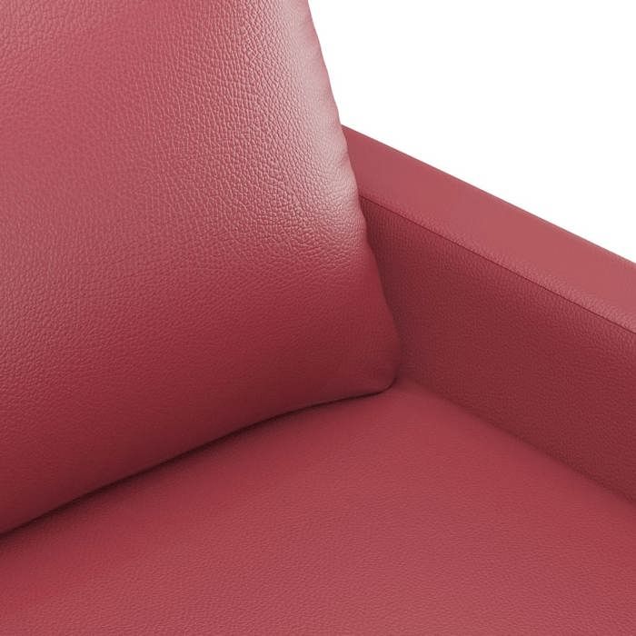 BURKE@ Sofa salon à deux places - Canapé DOUBLE - montage simplifié - Rouge bordeaux 120 cm Similicuir SS818