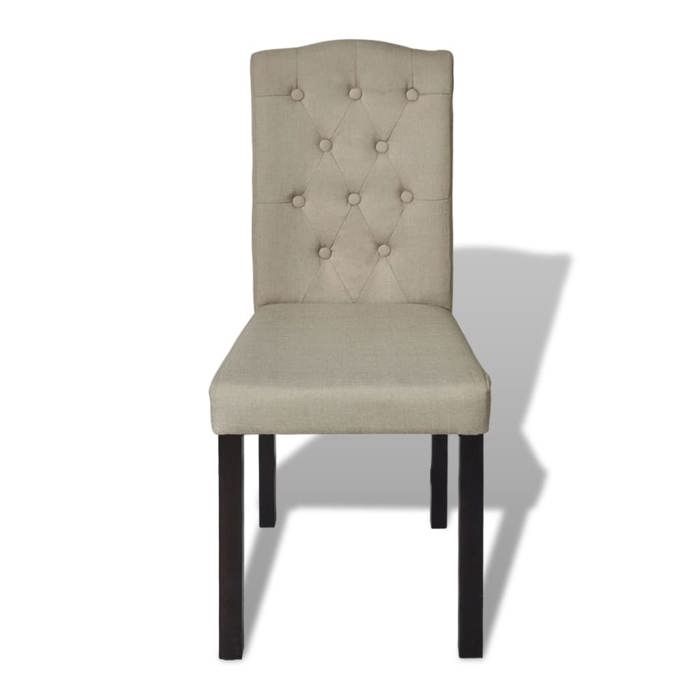 NEUF 2026 CHIC Chaises à manger SWEETY pour cuisine Set de 4 poil de chameau tissu 42x53x95 cm CCC8