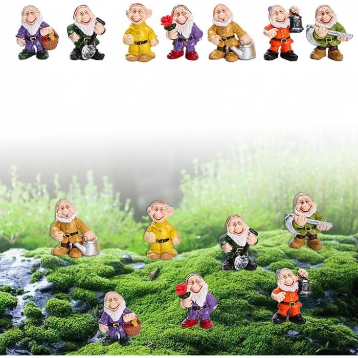 YOZIEMQ Lot De 14 Miniatures De Jardin – Étang, Phare, Pont, Décoration Résine Pour Paysage Miniature, Bonsaï, Terrarium