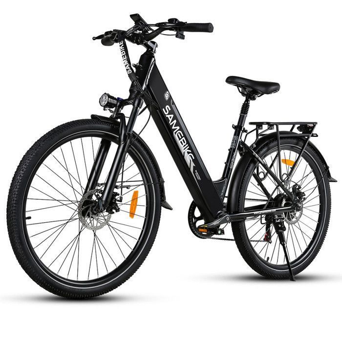 Vélo Urbain Femme Électrique Samebike RS-A01 Pro 500W 36V 15Ah Vitesse Max 35Km/H Cadre 26 Pouces Noir