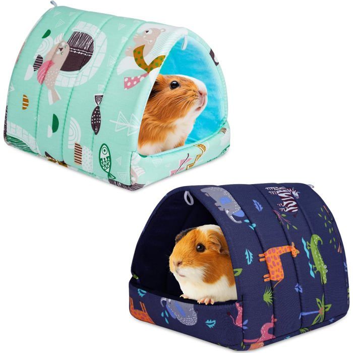 Meilleurs prix pour Lot de 2 Maisons Grottes Confortables pour Cochons dInde Nids Chauds dHiver pour Lapins et Chinchillas .