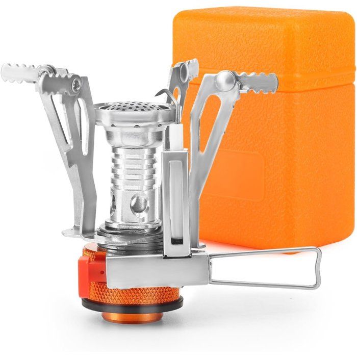 Chauffage Portable Camping avec Allumage Piézoélectrique Support Stable Résistant au Vent pour Cuisine Extérieure