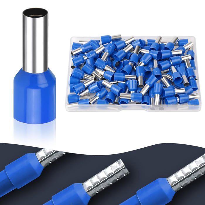 Cosses Électriques à Sertir - 100 PCS pour Section 16mm² - Bleu