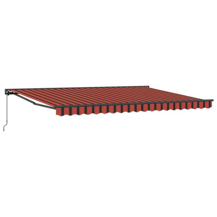 Vidaxl Auvent rétractable manuel Orange, Noir et Jaune 5 × 3,5 m