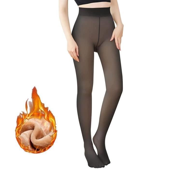 Collants thermiques doublés en polaire - Marque - Noir - Femme - Sports dhiver - Respirant Noir
