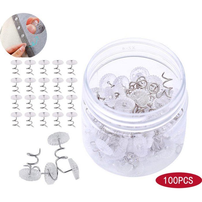 Épingles torsadées fixation housse canapé tête ronde transparente couleur transparent pour meubles rembourrés housses cache-sommie