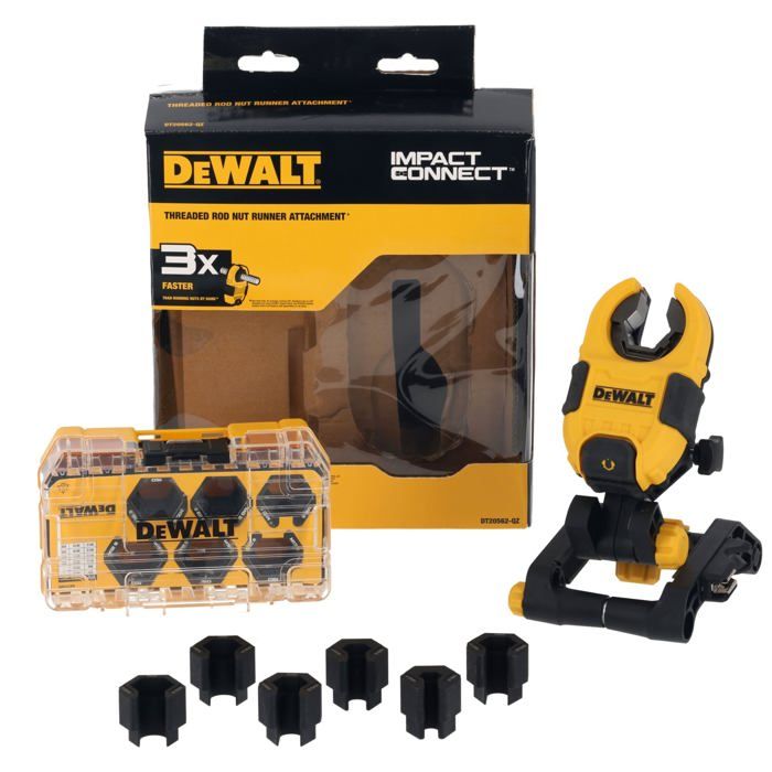 Adaptateur de boulonneuse - DEWALT - DT20562-QZ - Renvoi dangle droit compact - Rotation 360° - Couple 43 Nm