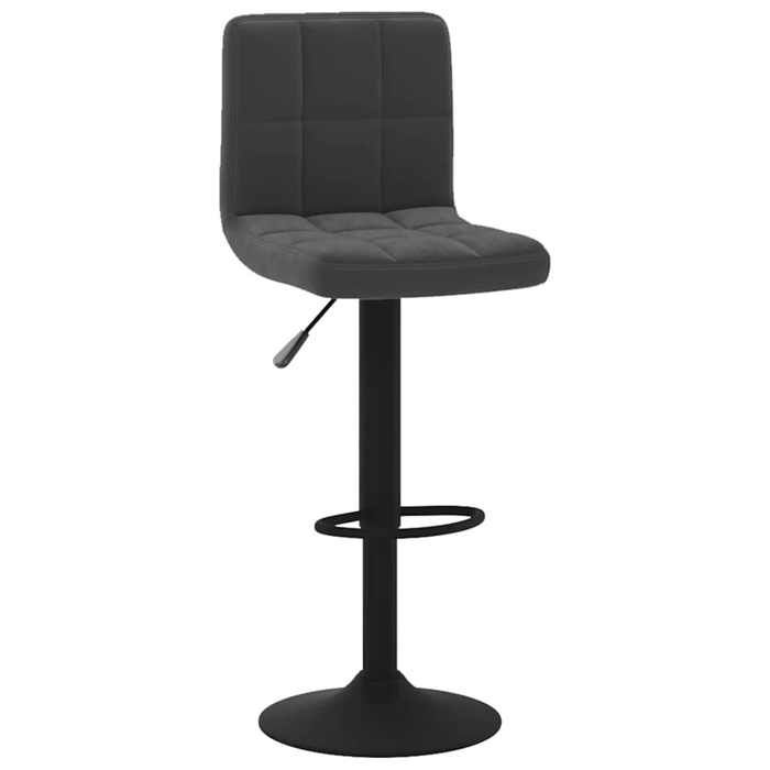 Tabouret de bar 1 PC - Hauteur réglable - Noir Velours 40x47x(90-111) cm V2271
