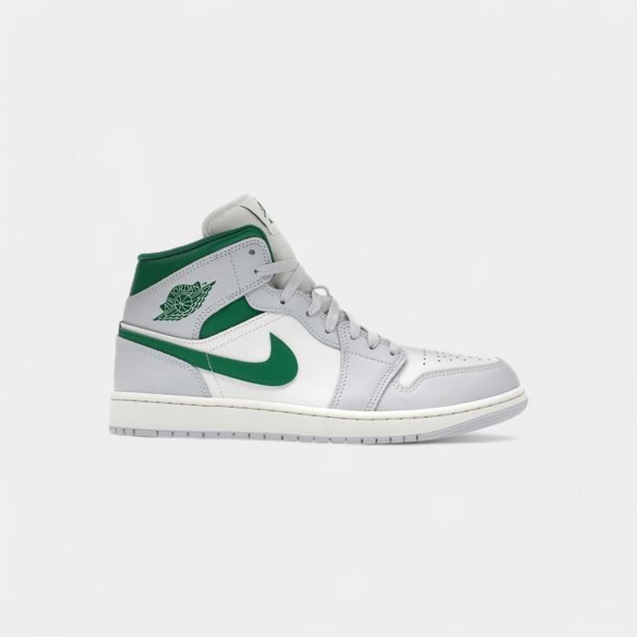 Jordan 1 Mid White Pure Platinum Pine Green Jordan 1 Mid White Pure Platinum Pine Green